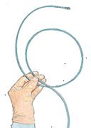 El catéter electrodo es un cable delgado, flexible recubierto