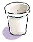 3/4 taza es del tamaño de una taza de poliestireno estándar.